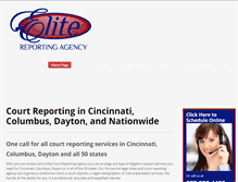 Tablet Screenshot of elitereportingagency.com